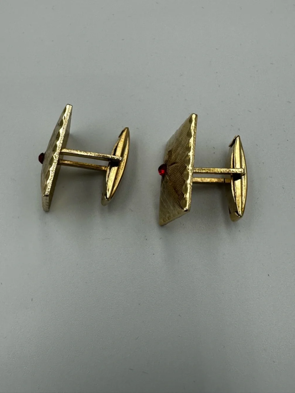 Sakowitz of Houston Goldtone Satin Finish Cufflinks
